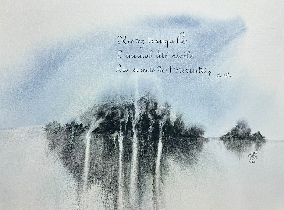 Calligraphie « française » et aquarelle