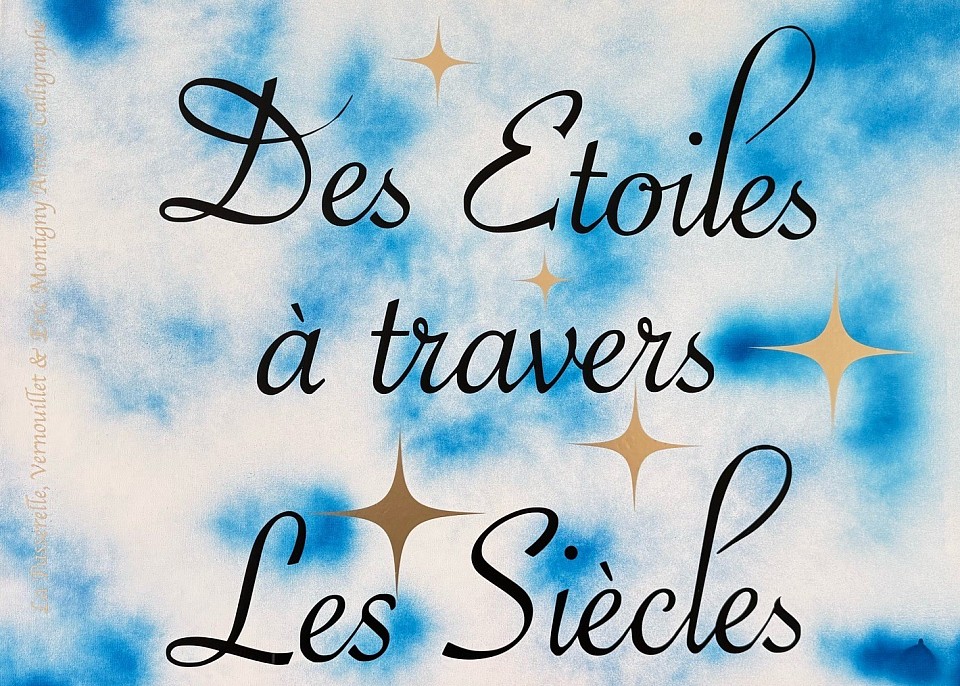 Aquarelle, calligraphie et une toile tendue !