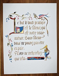 Lettrines médiévales et calligraphie médiévale